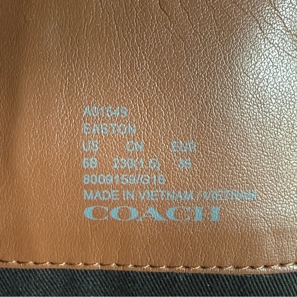 Coach Easton Semi Matte Calf Boots in Dark Saddle Size 6B - Picture 3 of 15